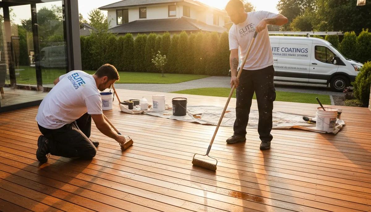 Louisville, KY deck staining service protecting wood decks from weather and moisture