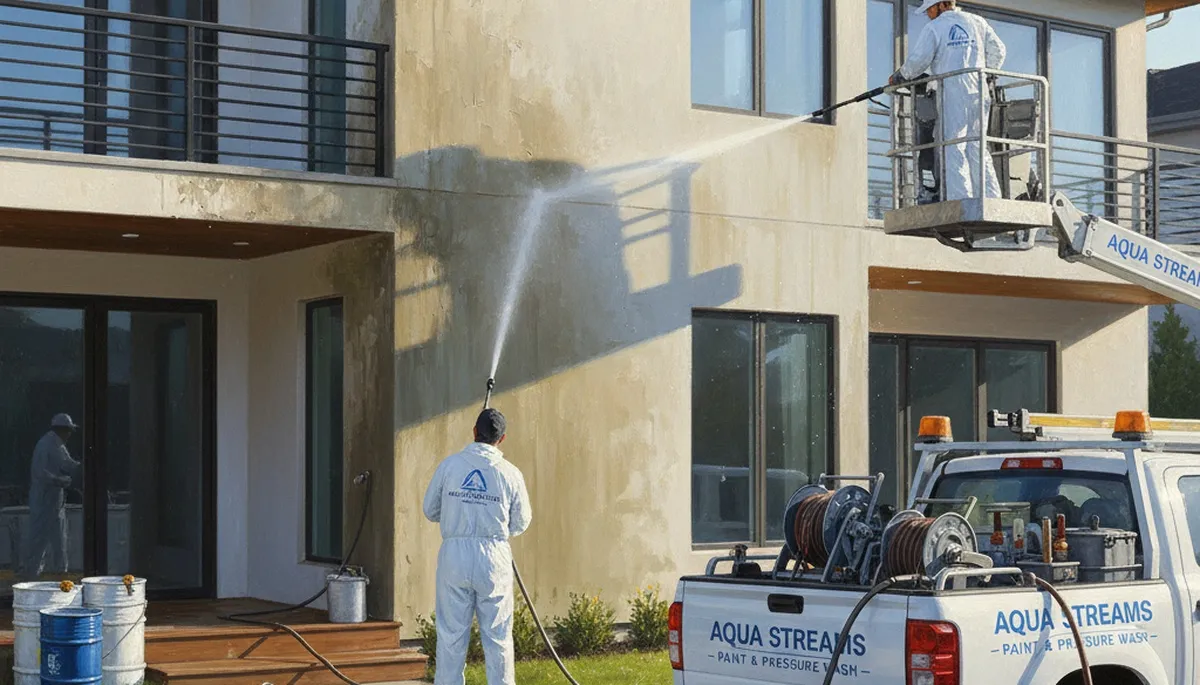 Pressure cleaning service in Louisville, KY for exterior surfaces by Louisville Paint Pros