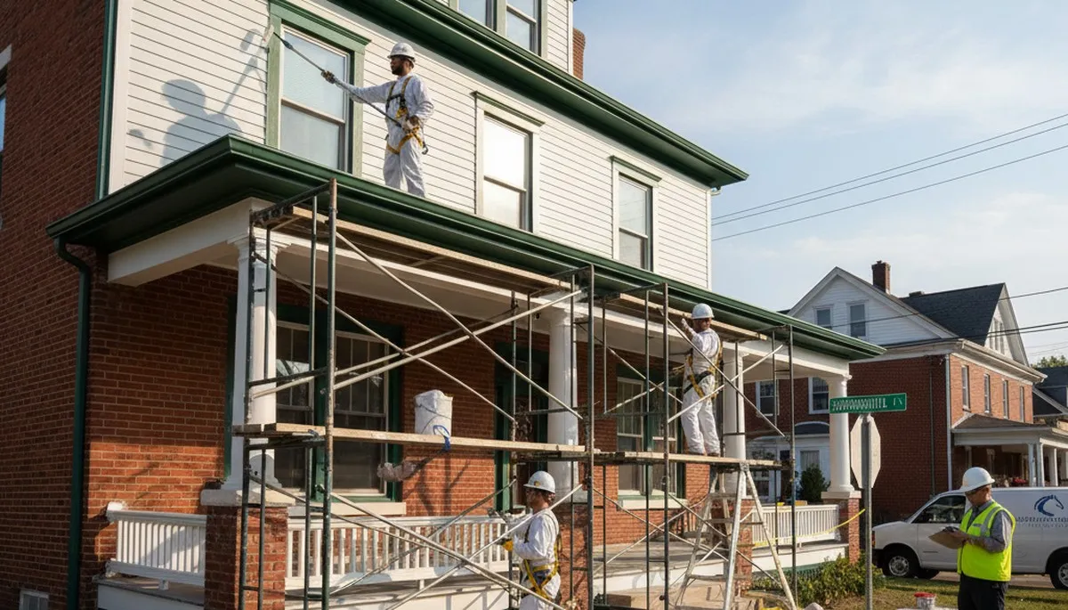 Louisville, KY painting contractor on a residential exterior painting project